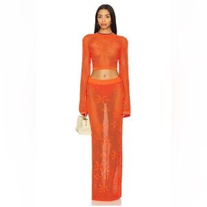 SYNDYS-Terra Maxi Skirt in Volcanic